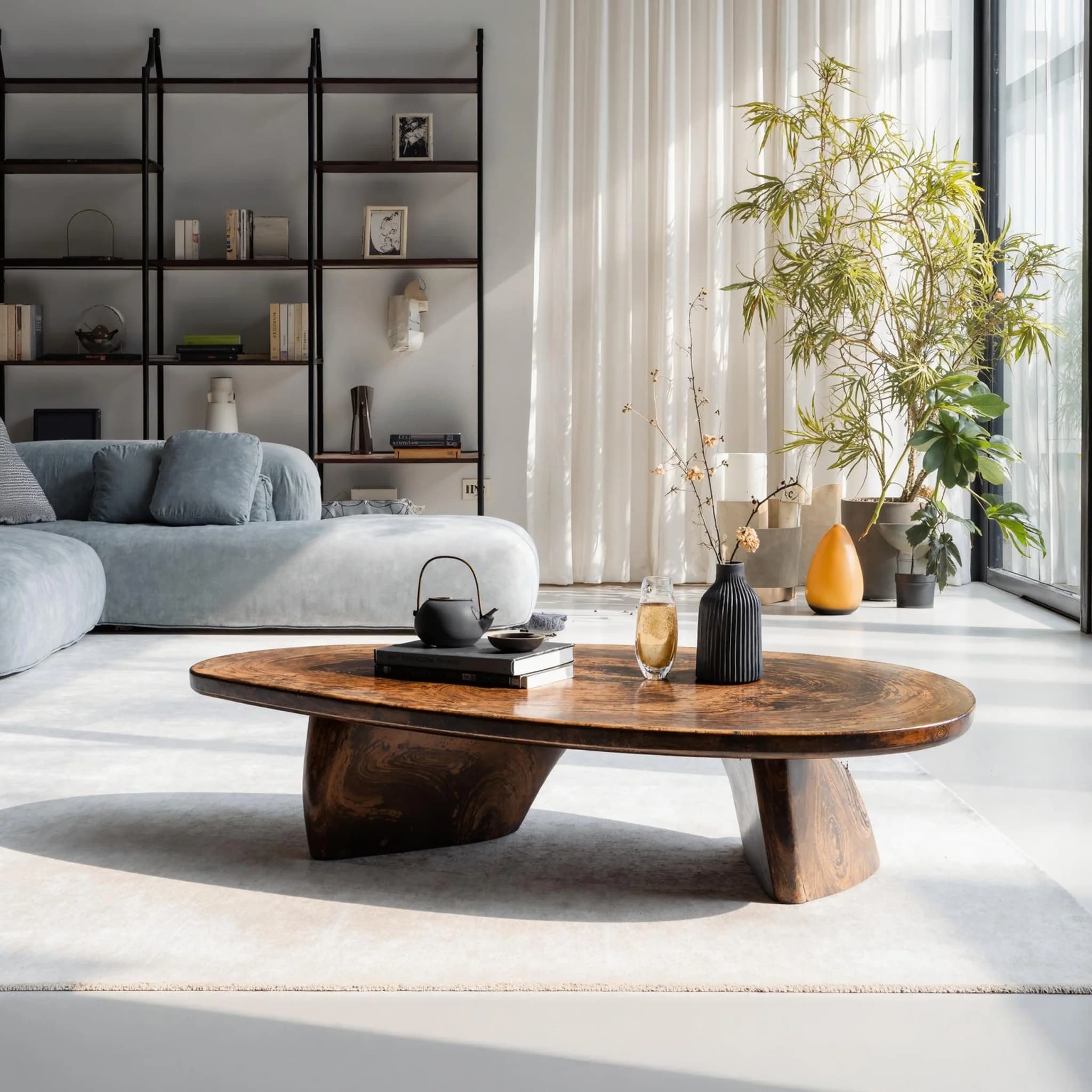 Solid wood coffee table