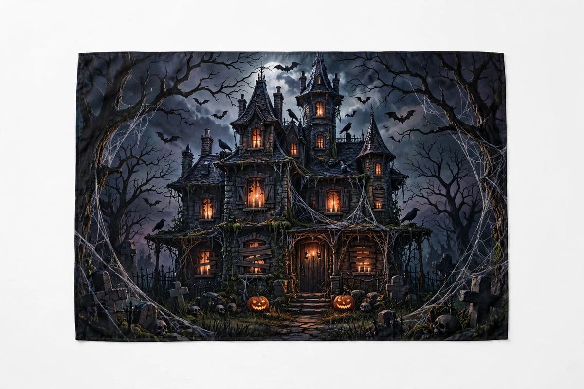 CreepyDoor Haunted House Door Cover — product photo