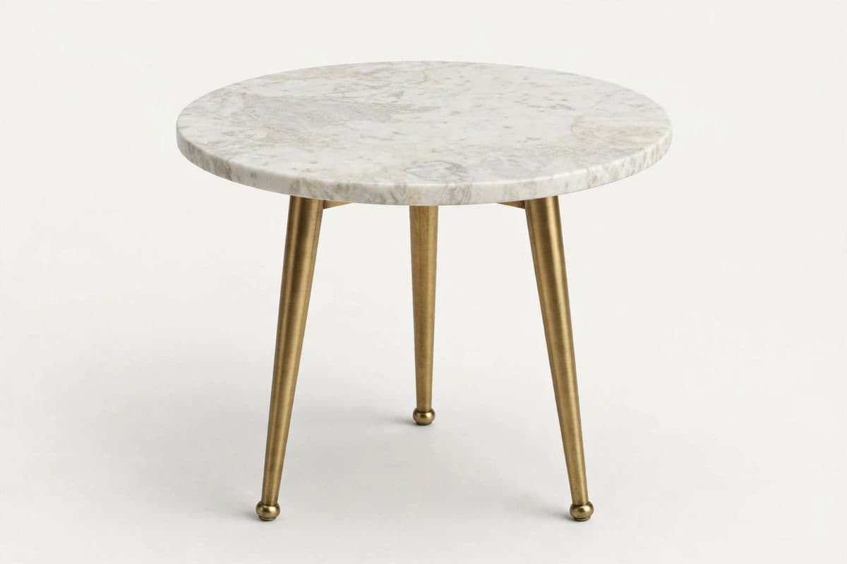 Luna Round Marble Side Table