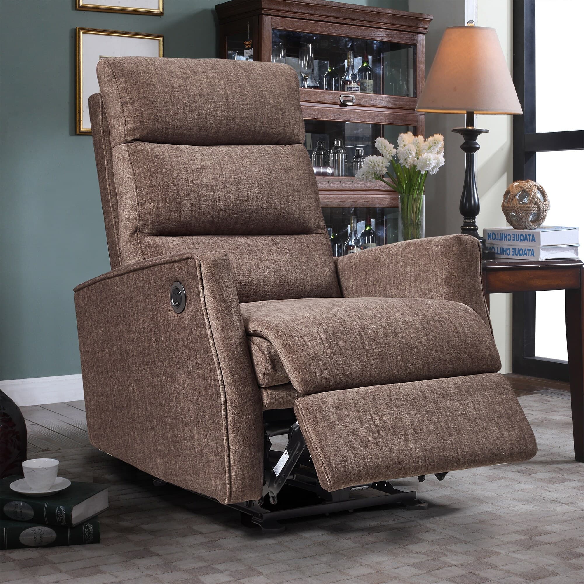 Plush recliner chair for the living room