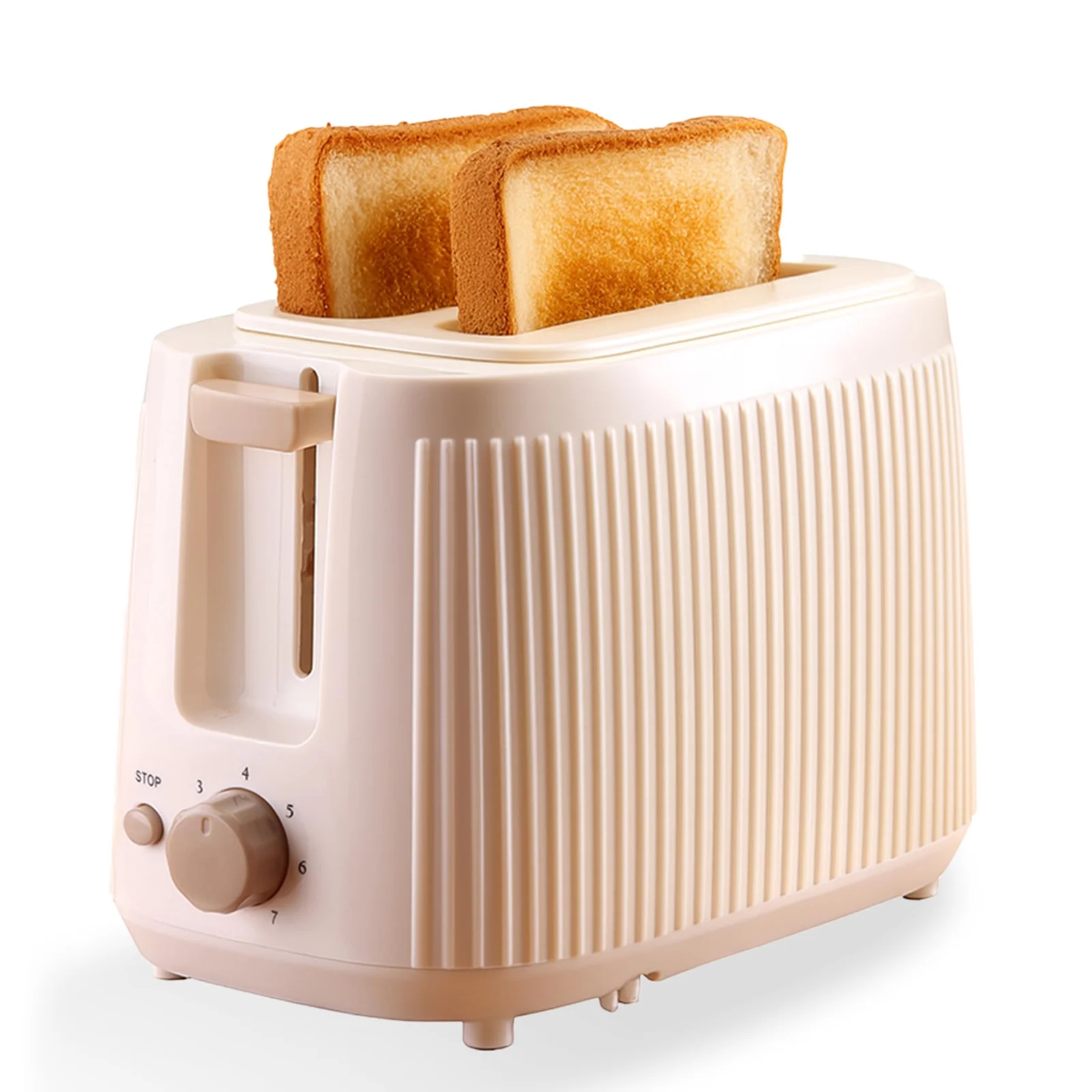 Two-slice toaster with toast