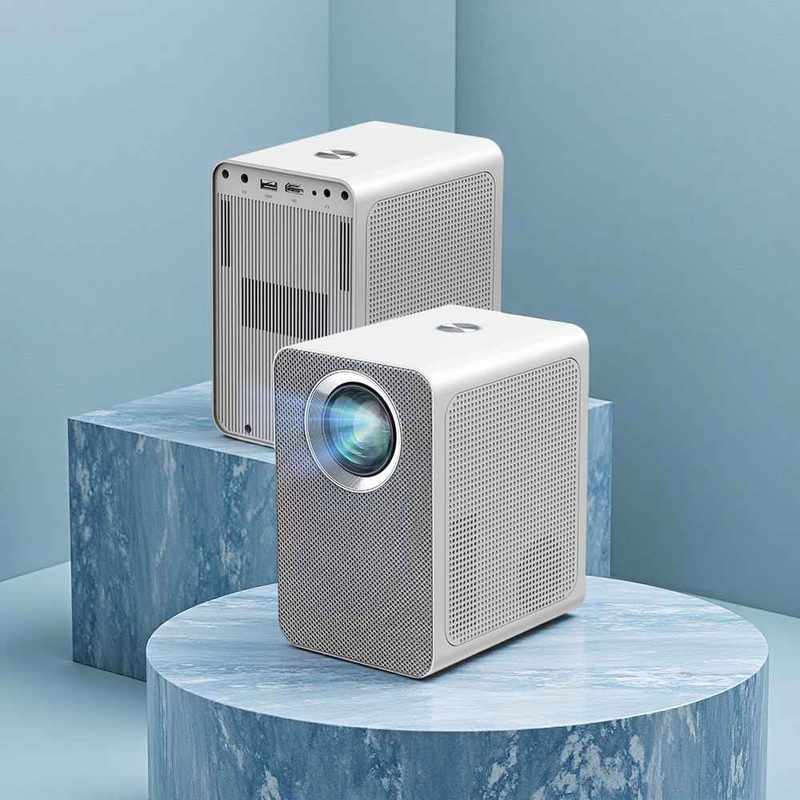 White home cinema projector